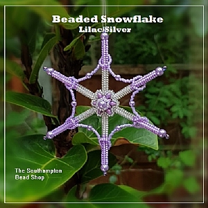 Project Kit - 3010 Beaded Snowflake Kit (Make 2) - (Lilac/Silver)